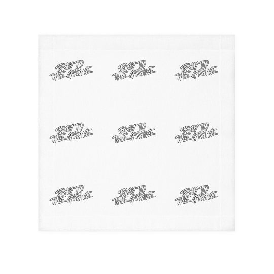 Vintage Script Face Towel —  Retro Logo Pattern